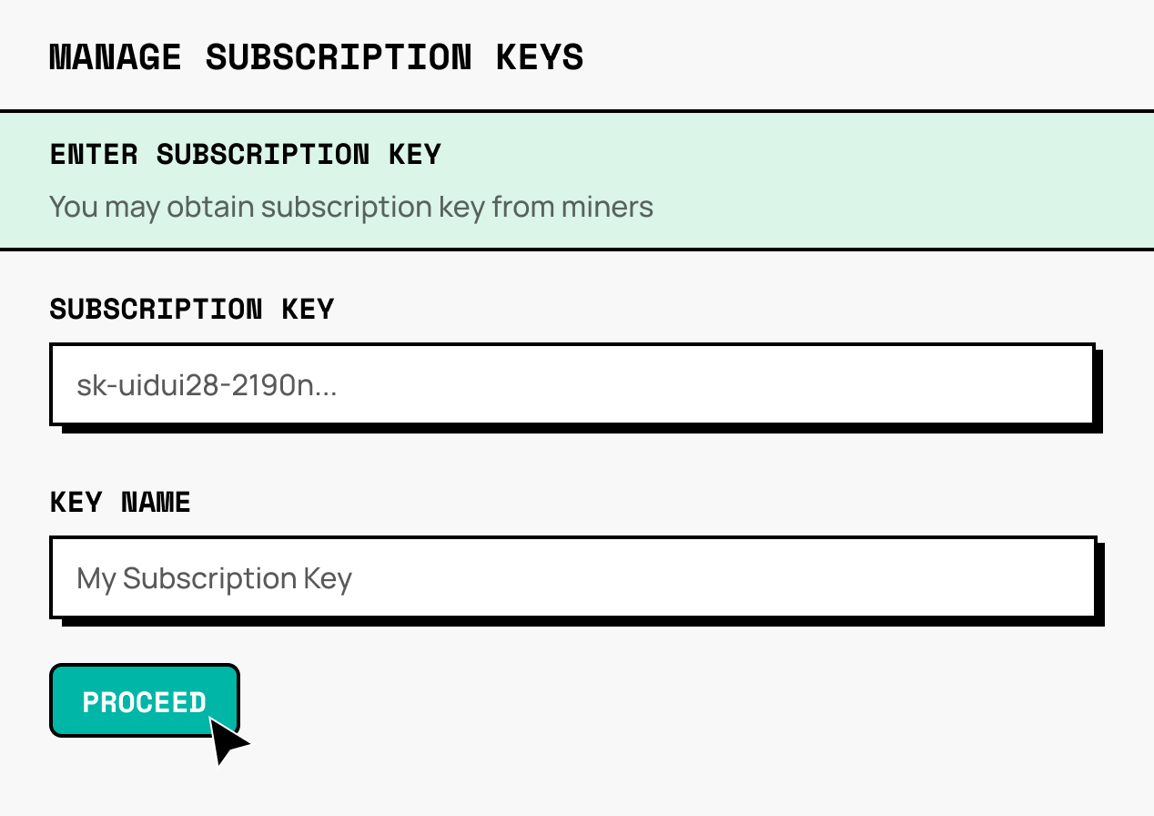 Image of Tensorplex Dojo Wallet Connection user interface